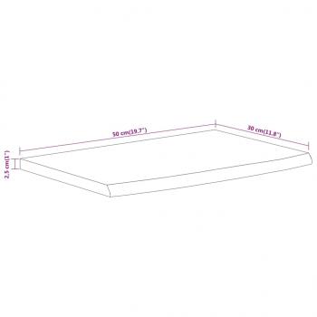 Wandregal 50x30x2,5 cm Rechteckig Massivholz Akazie Baumkante