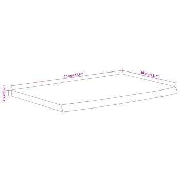 Wandregal 70x40x2,5 cm Rechteckig Massivholz Akazie Baumkante