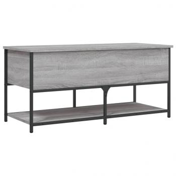 Sitzbank mit Stauraum Grau Sonoma 100x42,5x47 cm Holzwerkstoff