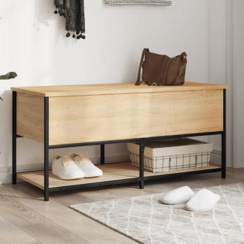 ARDEBO.de - Sitzbank mit Stauraum Sonoma-Eiche 100x42,5x47 cm Holzwerkstoff