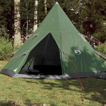 ARDEBO.de - Tipi-Campingzelt 4 Personen Grün Wasserdicht