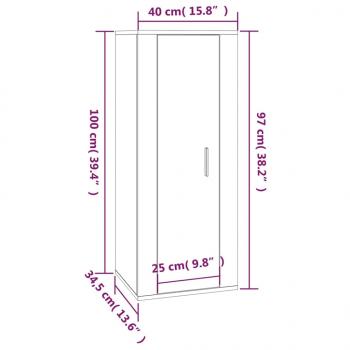 TV-Wandschrank Räuchereiche 40x34,5x100 cm