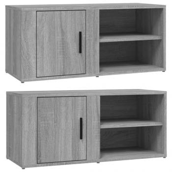 TV-Schränke 2 Stk. Grau Sonoma 80x31,5x36 cm Holzwerkstoff