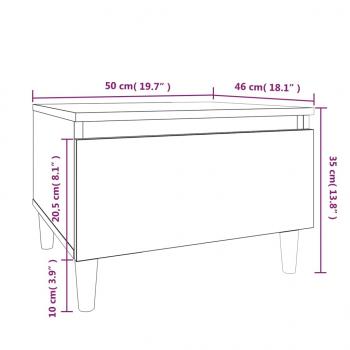 Beistelltisch Betongrau 50x46x35 cm Holzwerkstoff