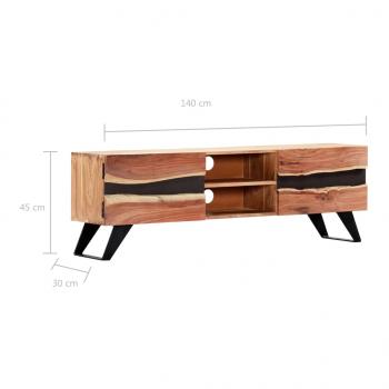 TV-Schrank 140 x 30 x 45 cm Massivholz Akazie