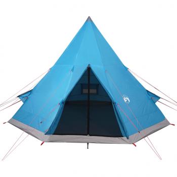 Tipi-Campingzelt 4 Personen Blau Wasserdicht