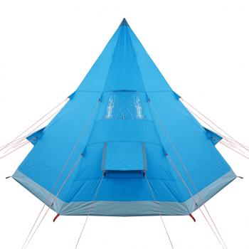 Tipi-Campingzelt 4 Personen Blau Wasserdicht