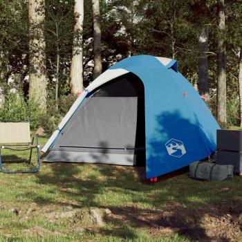 Kuppel-Campingzelt 3 Personen Blau Wasserdicht