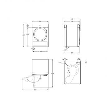 AEG TR9W80690 9kg A+++ Wärmepumpentrockner, 60 cm breit, Knitterschutz, WLAN, Mengenautomatik, Auffrisch-Funktion, weiß