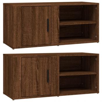 TV-Schränke 2 Stk. Braun Eiche 80x31,5x36 cm Holzwerkstoff