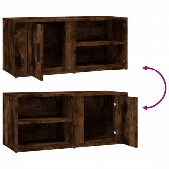 TV-Schrank Räuchereiche 80x31,5x36 cm Holzwerkstoff