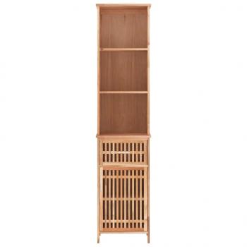 Badschrank 42x29x182 cm Massivholz Nussbaum