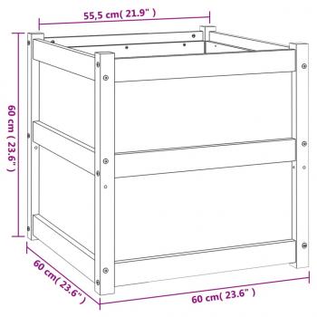 Pflanzkübel 2 Stk. Wachsbraun Massivholz Kiefer