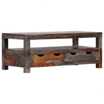 ARDEBO.de - Couchtisch Grau 100×50×40 cm Massivholz