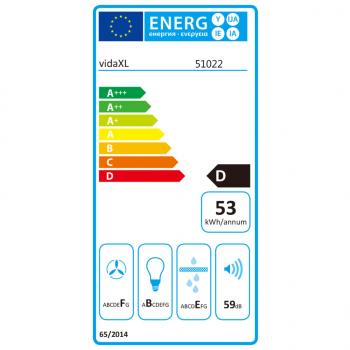 Hängende Inselhaube Touch-Sensor LCD 55 cm Beschichteter Stahl