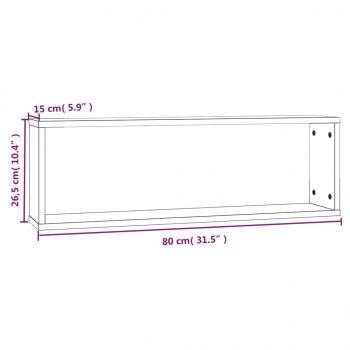 Wandregale 4 Stk. Grau Sonoma 80x15x26,5 cm Holzwerkstoff