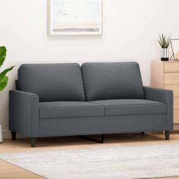 ARDEBO.de - 2-Sitzer-Sofa Dunkelgrau 140 cm Samt