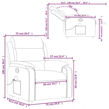 Massagesessel Schwarz Stoff