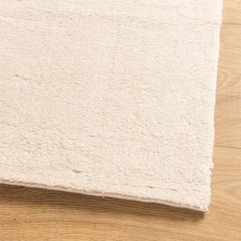 Teppich HUARTE Kurzflor Weich und Waschbar Beige 140x200 cm