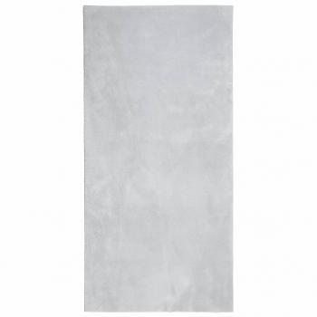 Teppich HUARTE Kurzflor Weich und Waschbar Grau 100x200 cm