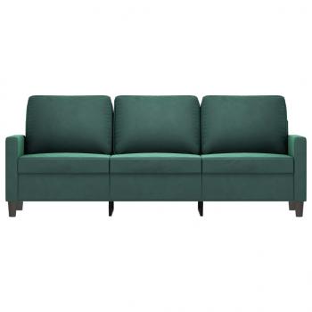 3-Sitzer-Sofa Dunkelgrün 180 cm Samt