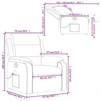 Massagesessel Braun Stoff