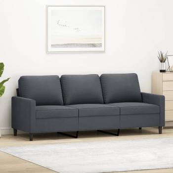 ARDEBO.de - 3-Sitzer-Sofa Dunkelgrau 180 cm Samt