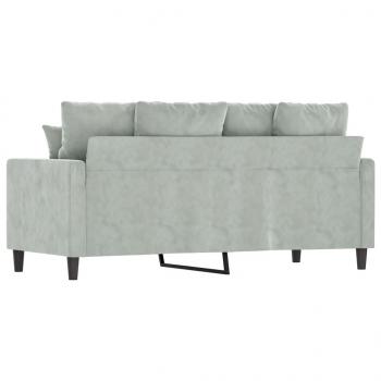 2-Sitzer-Sofa Hellgrau 140 cm Samt