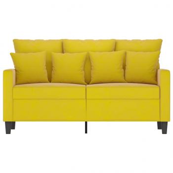 2-Sitzer-Sofa Gelb 120 cm Samt