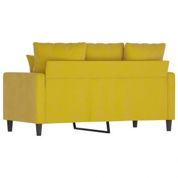 2-Sitzer-Sofa Gelb 120 cm Samt