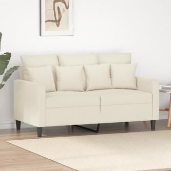 ARDEBO.de - 2-Sitzer-Sofa Creme 120 cm Samt