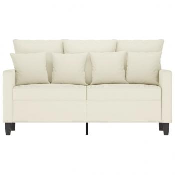 2-Sitzer-Sofa Creme 120 cm Samt