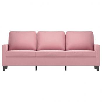 3-Sitzer-Sofa Rosa 180 cm Samt