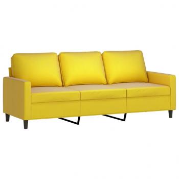 3-Sitzer-Sofa Gelb 180 cm Samt