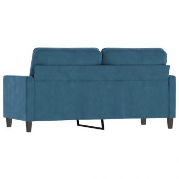 2-Sitzer-Sofa Blau 140 cm Samt