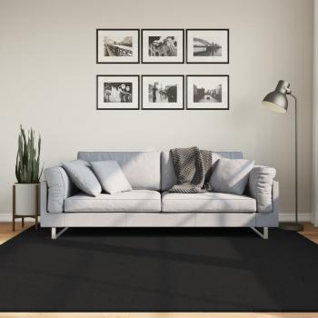 ARDEBO.de - Teppich HUARTE Kurzflor Weich und Waschbar Schwarz 200x200 cm