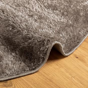 Teppich ISTAN Hochflor Glänzend Grau Ø 120 cm