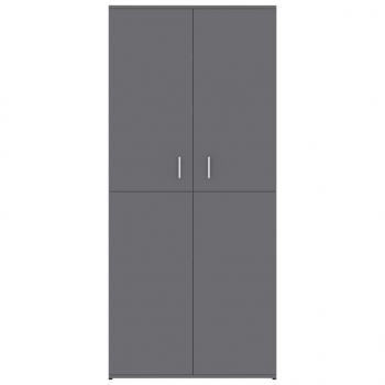 Schuhschrank Grau 80×39×178 cm Holzwerkstoff