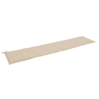 Gartenbank-Auflage Beige 200x50x3 cm Oxford-Gewebe