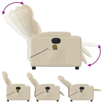 Massagesessel Elektrisch Creme Stoff