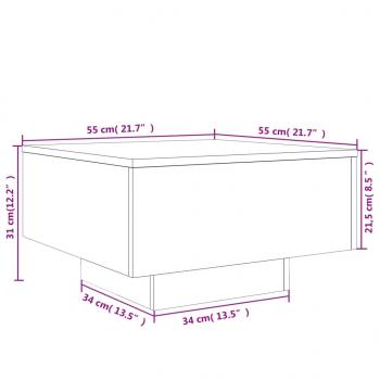 Couchtisch Betongrau 55x55x31 cm Holzwerkstoff