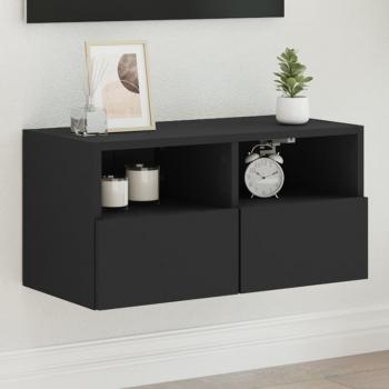 ARDEBO.de - TV-Wandschrank Schwarz 60x30x30 cm Holzwerkstoff