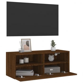 TV-Wandschrank Braun Eiche-Optik 80x30x30 cm Holzwerkstoff