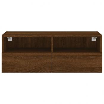 TV-Wandschrank Braun Eiche-Optik 80x30x30 cm Holzwerkstoff