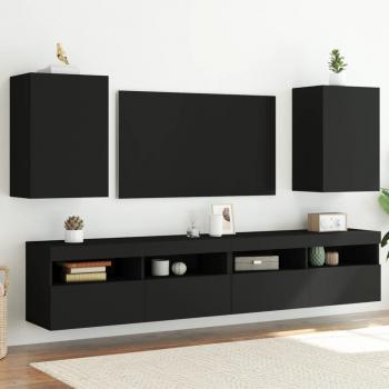 ARDEBO.de - TV-Wandschränke 2 Stk. Schwarz 40,5x30x60 cm Holzwerkstoff