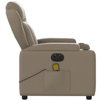 Massagesessel Elektrisch Cappuccino-Braun Kunstleder