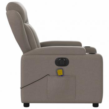 Massagesessel Elektrisch Taupe Stoff