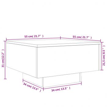 Couchtisch Braun Eichen-Optik 55x55x31 cm Holzwerkstoff