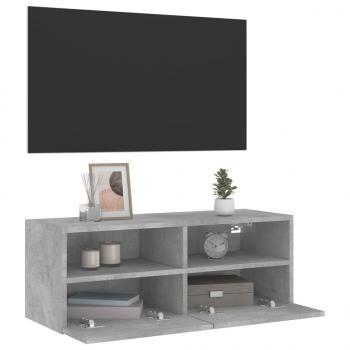 TV-Wandschrank Betongrau 80x30x30 cm Holzwerkstoff