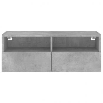 TV-Wandschrank Betongrau 80x30x30 cm Holzwerkstoff